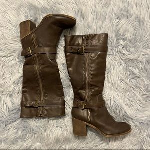 Rock & Candy Moto Boots Faux Leather Size 10